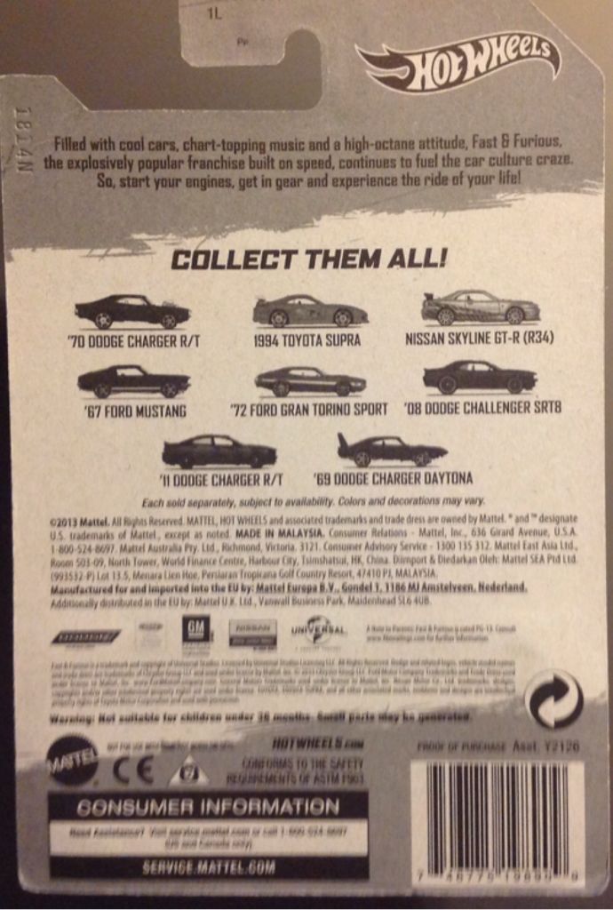 Dodge Challenger SRT8 2008 - Fast And Furious - 2013 toy car collectible - Main Image 2