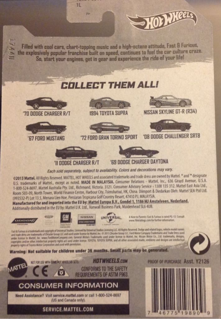 Ford Mustang 1967 - Fast & Furious toy car collectible - Main Image 2