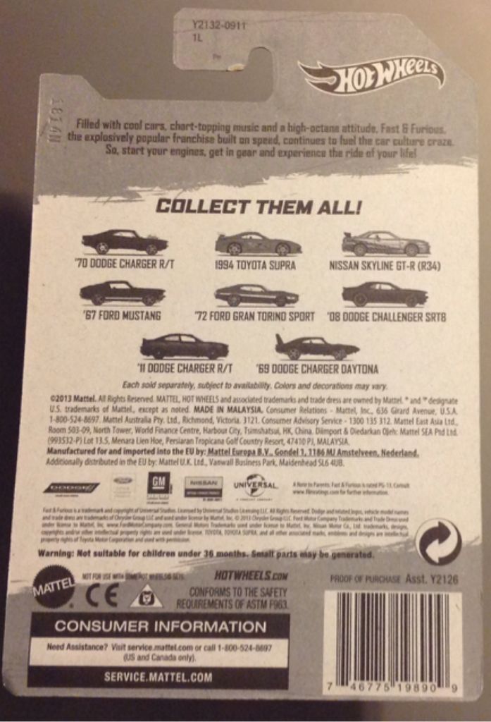 ’11 Dodge Charger R/T - 2013 - Fast & Furious toy car collectible - Main Image 2