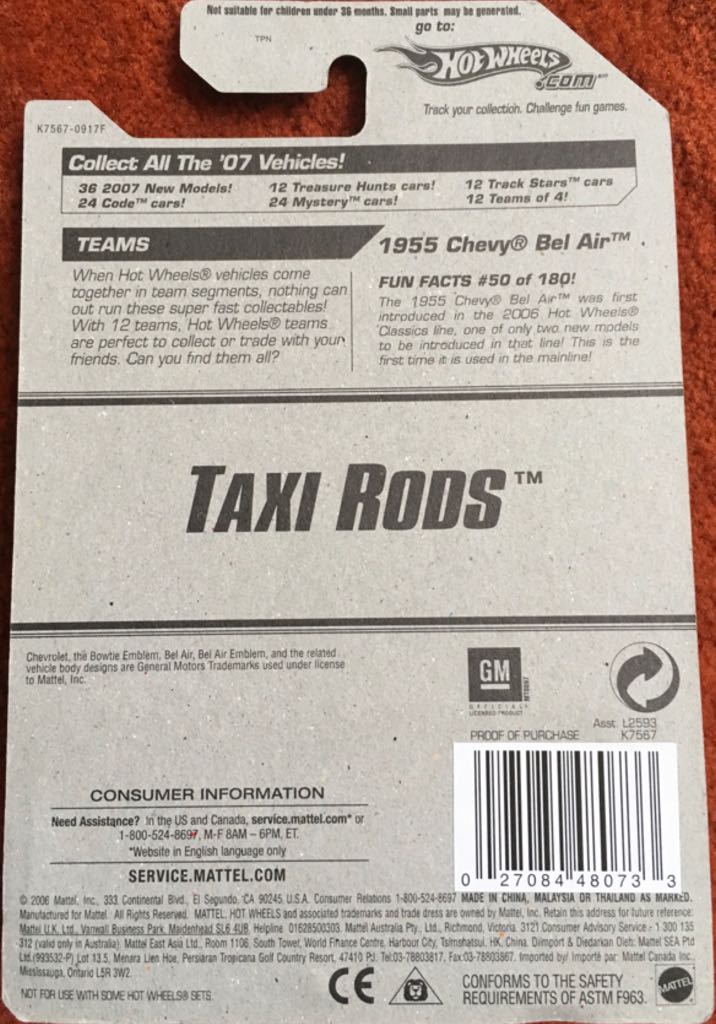 1965 Chevy Bel Air - 2007 Taxi Rods Series toy car collectible - Main Image 2