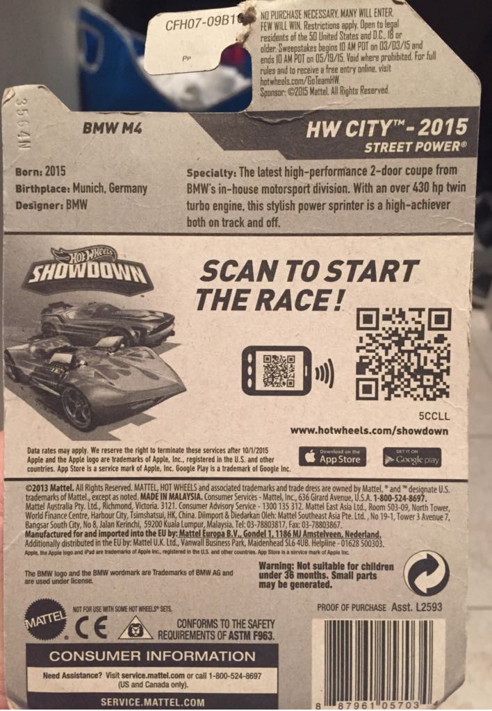 BMW M4 - HW City toy car collectible - Main Image 2