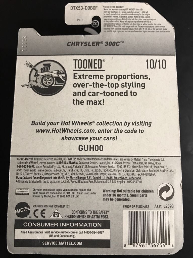 Chrysler 300C - 2017 Tooned toy car collectible - Main Image 2