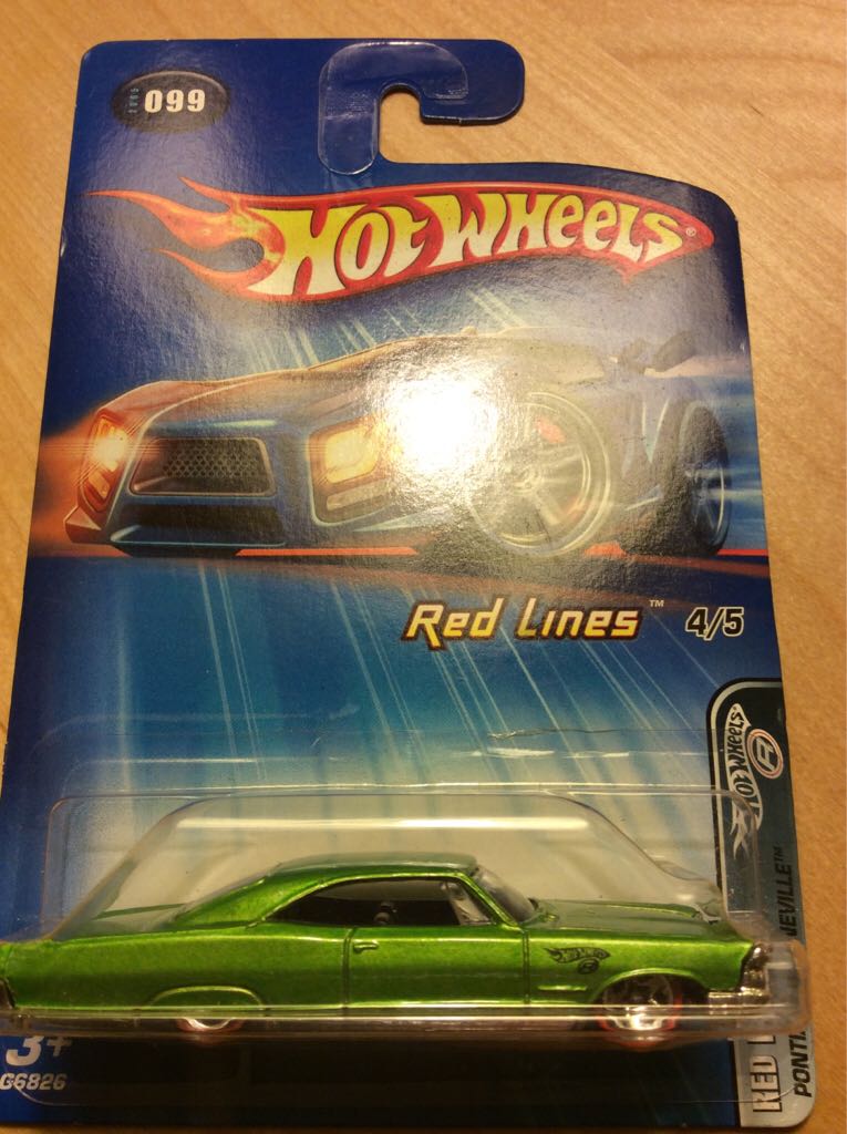 ’65 Pontiac Bonneville - 2005 Red Lines Series toy car collectible - Main Image 2