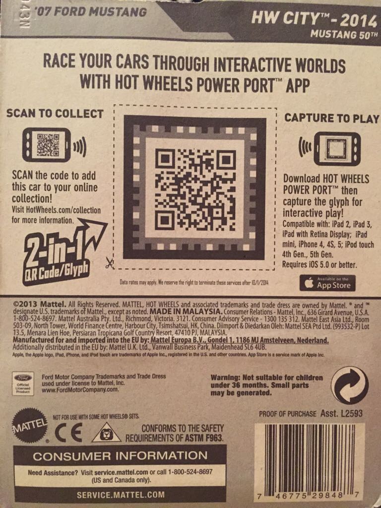 07 Ford Mustang Maroon Cream Strip Super TH - HW City toy car collectible - Main Image 2