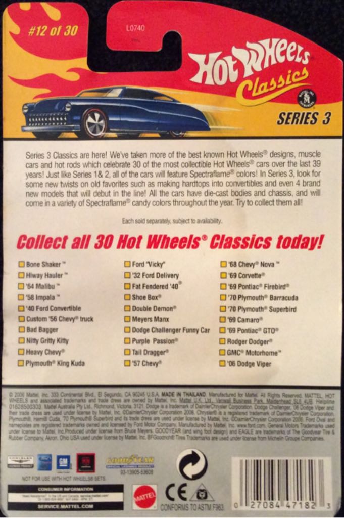 Hot Wheels Classics Series 3: ’34 Ford Delivery - 2006 Hot Wheels Classic Series 3 toy car collectible - Main Image 2