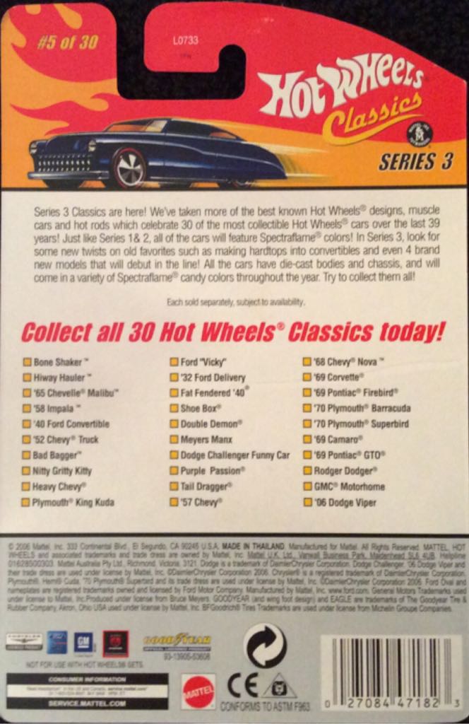 Hot Wheels Classics Series 3: ’40 Ford Convertible - 2006 Hot Wheels Classic Series 3 toy car collectible - Main Image 2