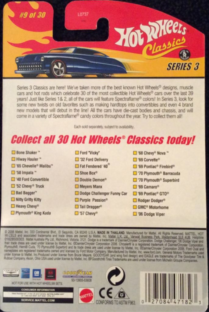 Hot Wheels Classics Series 3: Heavy Chevy - 2006 Hot Wheels Classic Series 3 toy car collectible - Main Image 2
