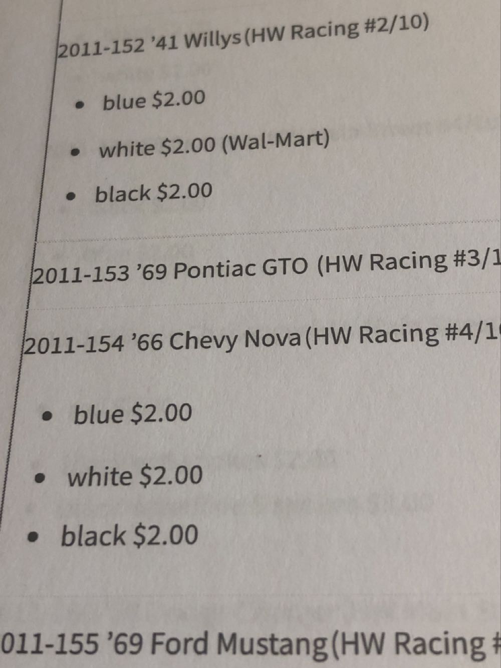 ’66 Chevy Nova - HW Racing 11 toy car collectible - Main Image 3