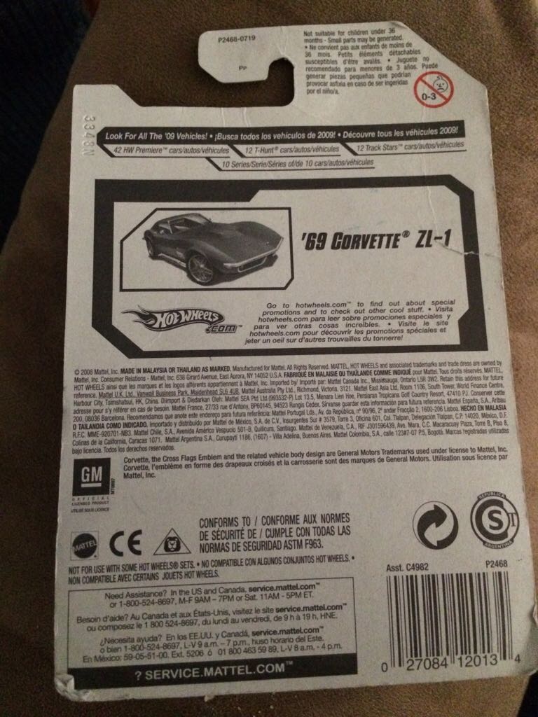 ’69 Corvette ZL-1 - HW Dream Garage toy car collectible - Main Image 2