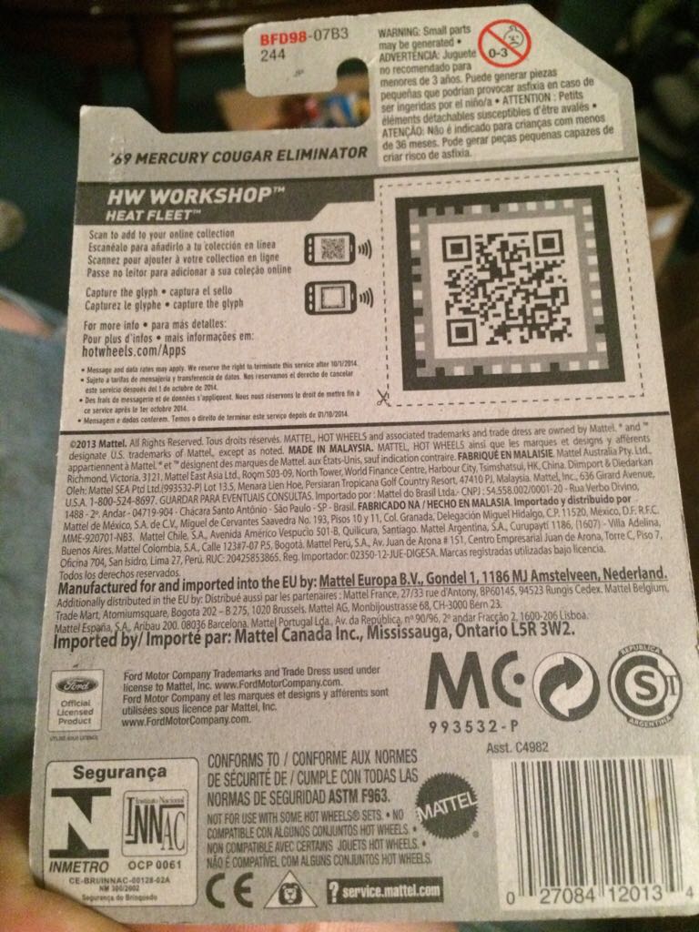 ’69 Mercury Cougar Eliminator (G) - 2014 - HW Workshop - Heat Fleet toy car collectible - Main Image 2