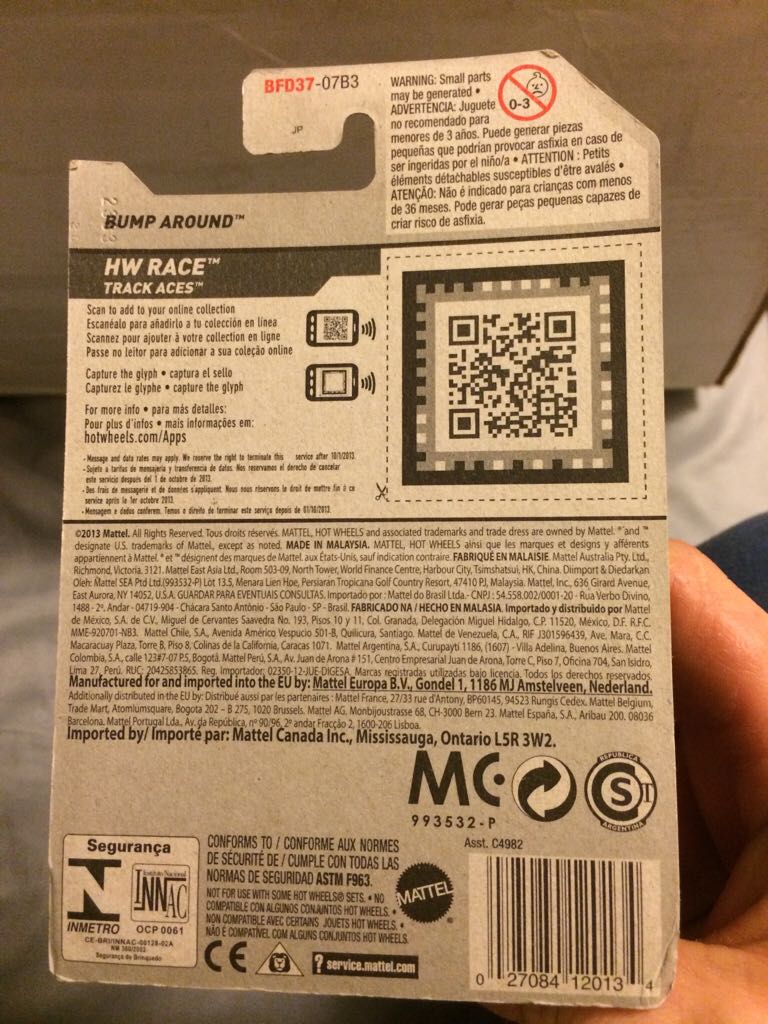 Bump Around - 2014 HW Race - Track Aces toy car collectible - Main Image 2