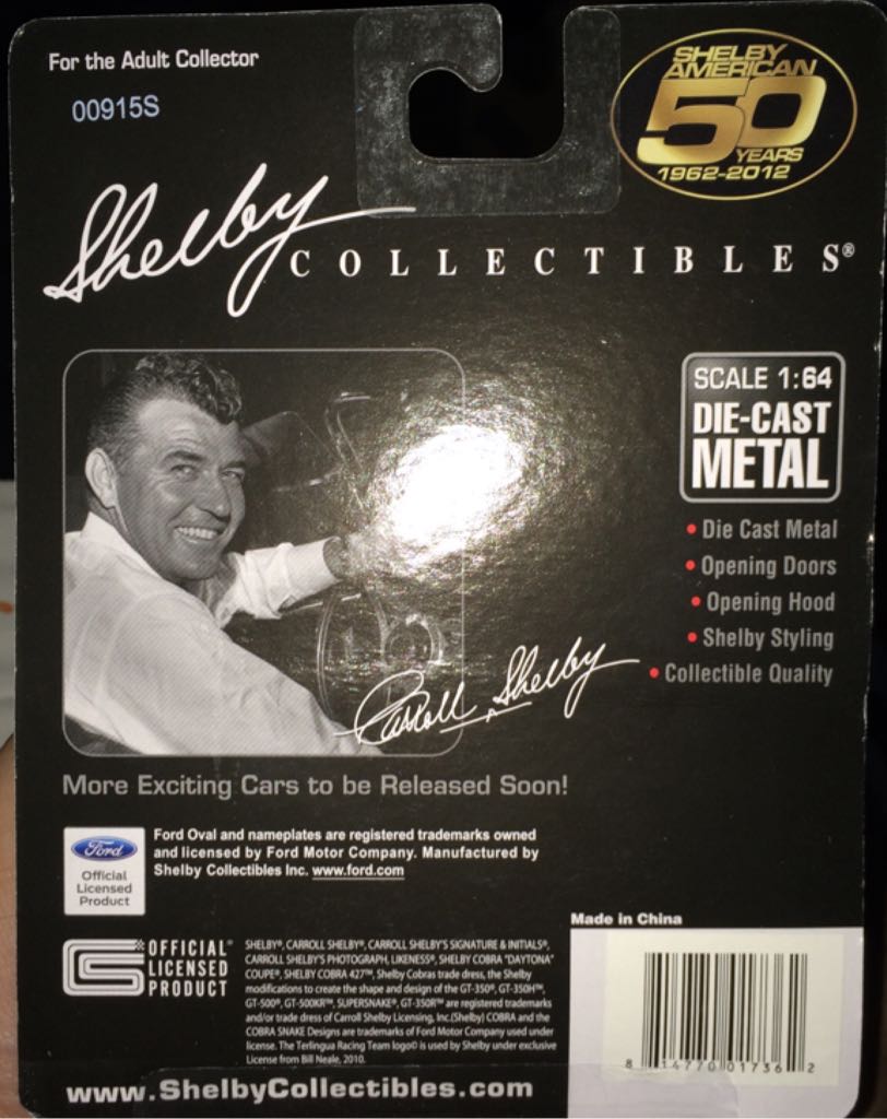 1965 Shelby Cobra Daytona Coupe - Shelby Collectibles toy car collectible - Main Image 2