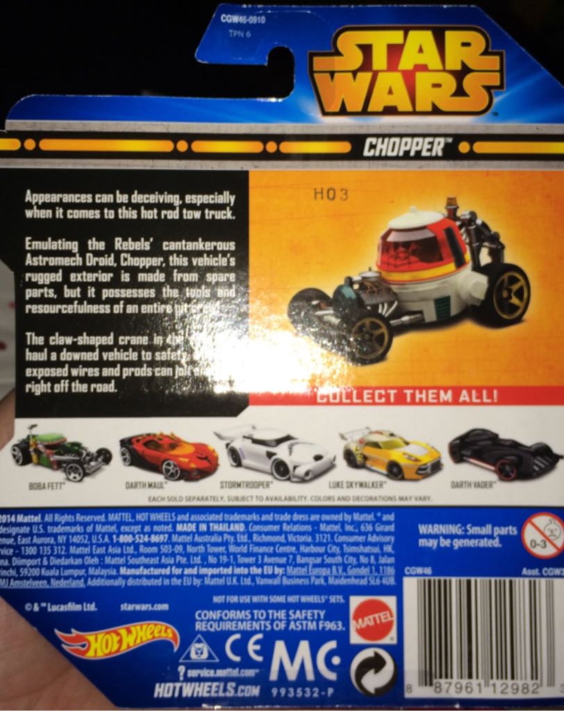 Chopper - 2015 Star Wars Character Series toy car collectible - Main Image 2