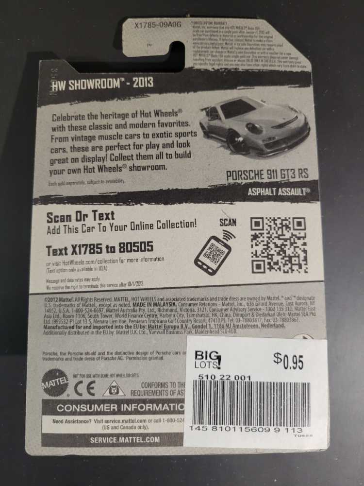 Porsche 911 GT3 RS - HW Showroom - Asphalt Assault toy car collectible - Main Image 2