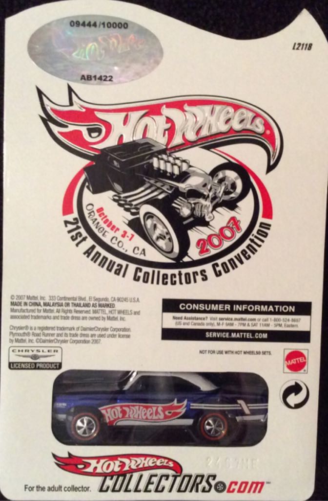 Convevtion Series (2007): ’70 Plymouth Road Runner - Convention Series toy car collectible - Main Image 2