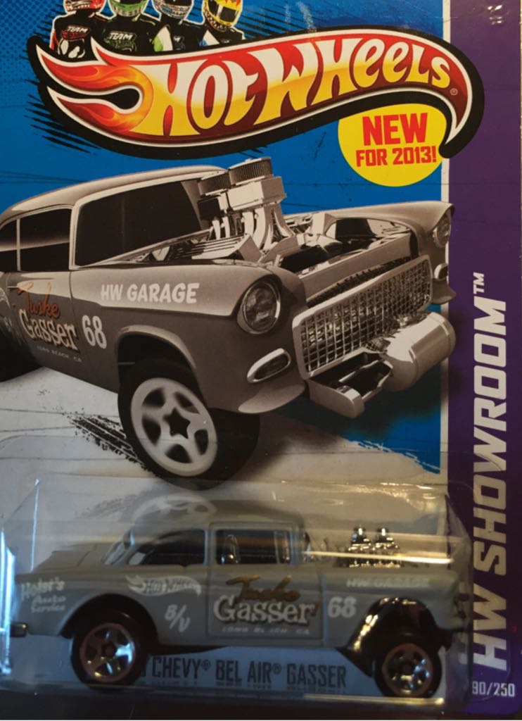 Chevy Bel Air Gasser (1955) - HW Showroom toy car collectible - Main Image 1