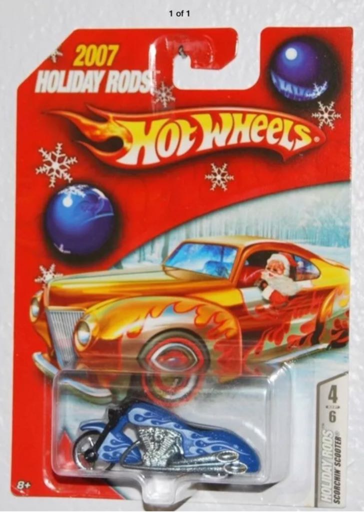 2007 Holiday Hot Rods: Scorchin’ Scooter - 2007 Holiday Rods toy car collectible - Main Image 2