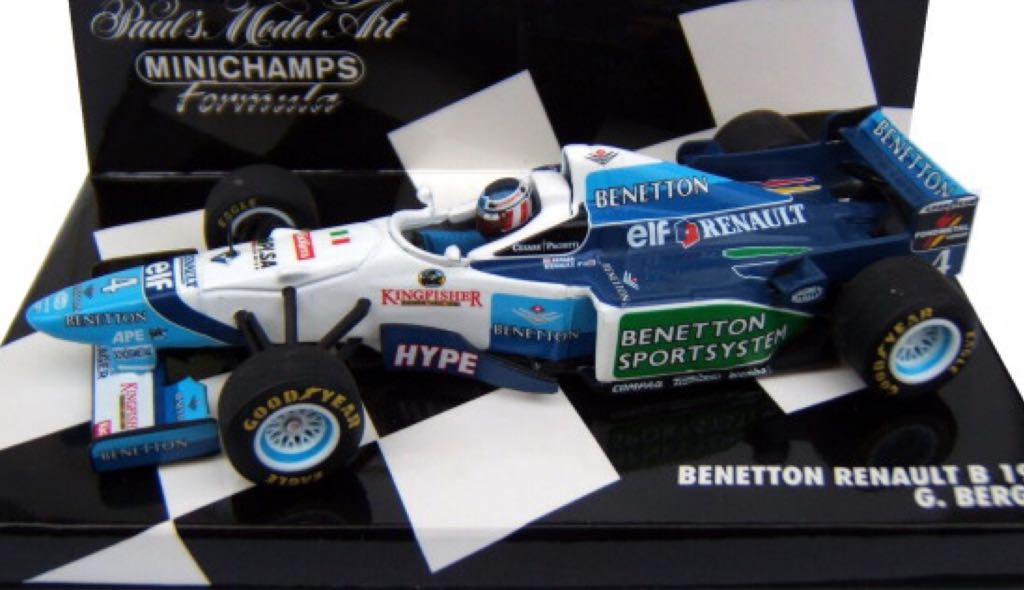 Benetton B196 - Gerhard Berger  - Minichamps toy car collectible - Main Image 2