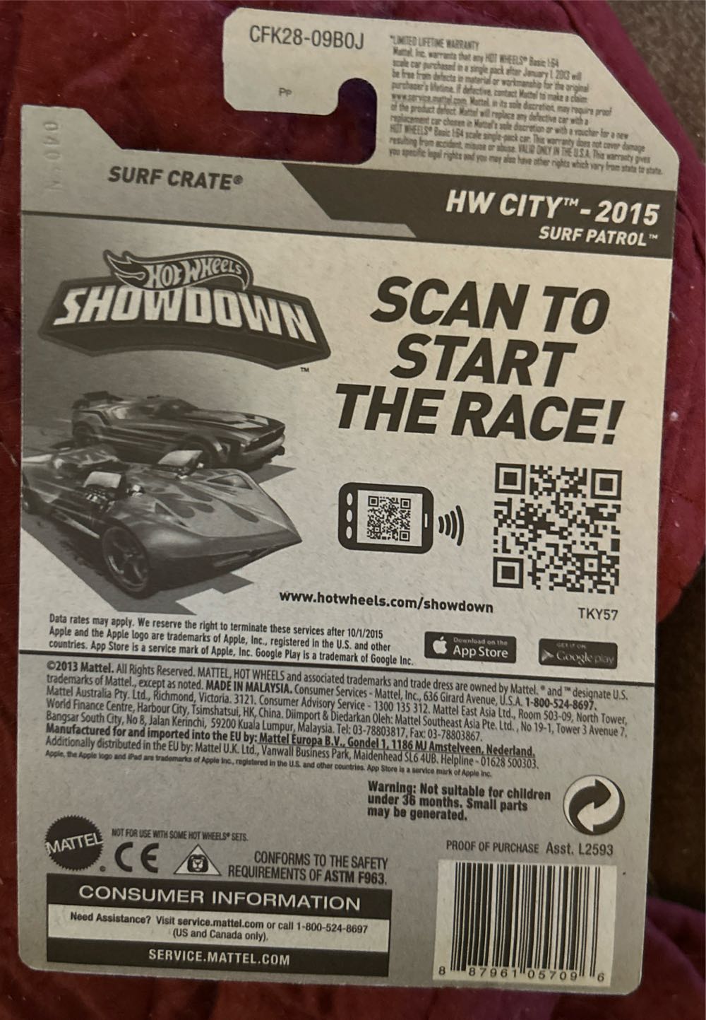 Surf Crate - 2015 HW City - Surf Patrol toy car collectible - Main Image 3