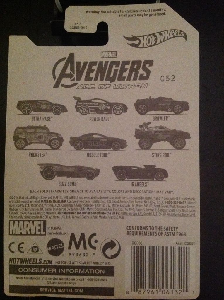 CAPTAIN AMERICA - Avengers Age Of Ultron toy car collectible - Main Image 2