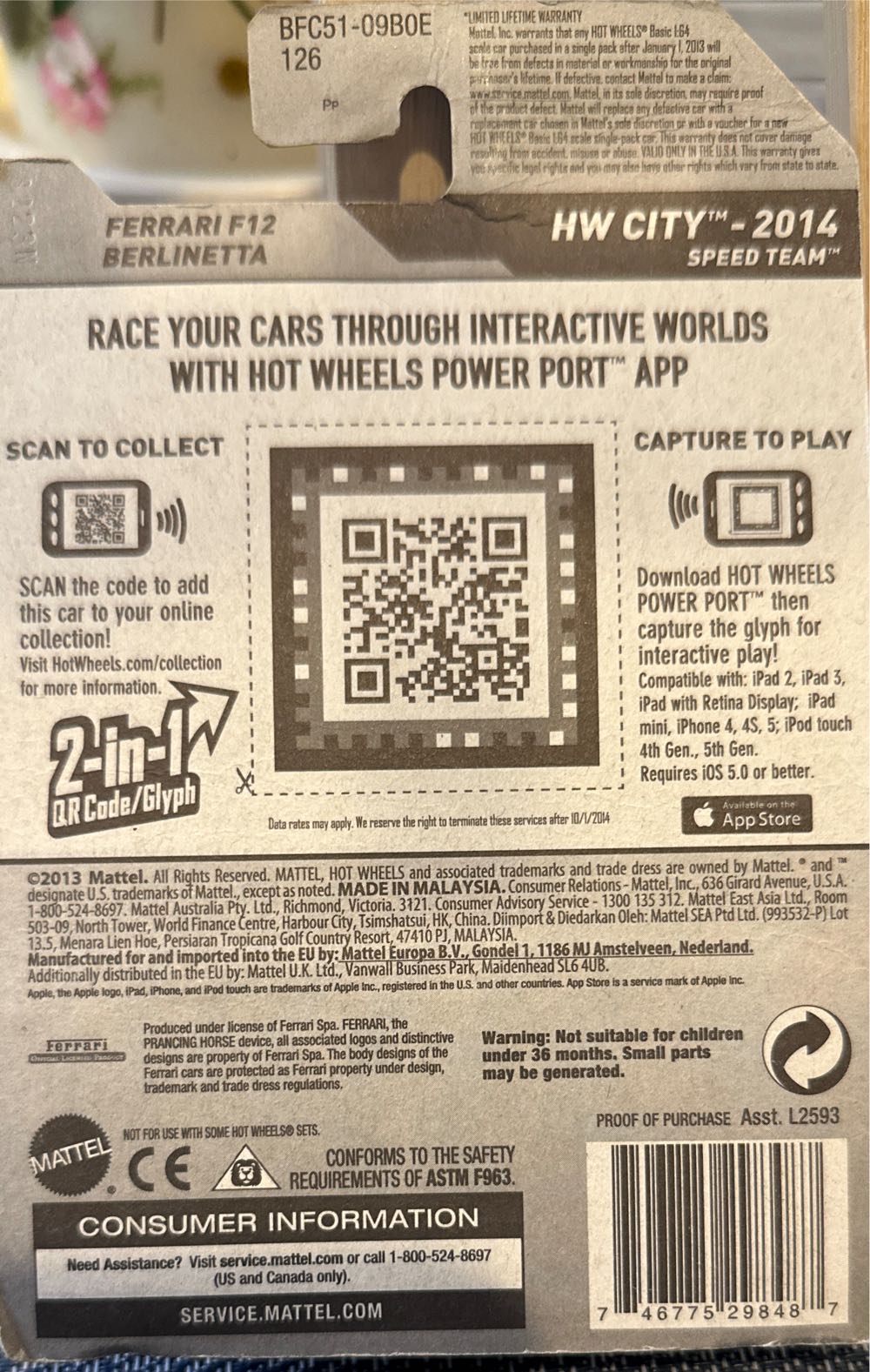 Ferrari F12 Berlinetta - HW City/Speed Team toy car collectible - Main Image 2