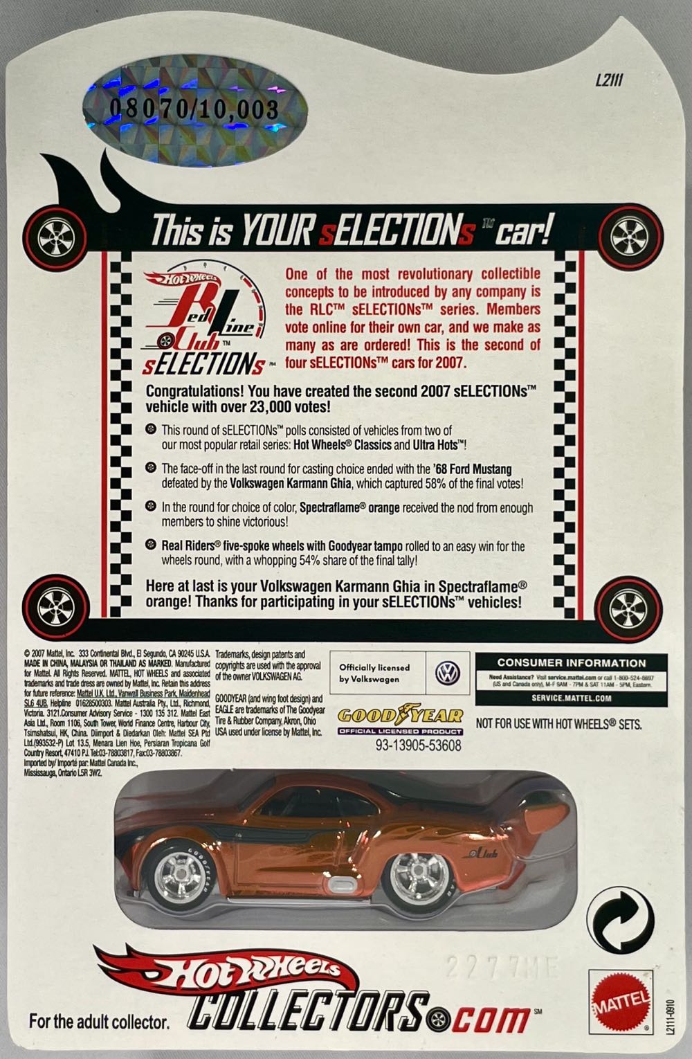 RLC Volkswagen Karmann Ghia - 2007 Selections Series toy car collectible - Main Image 4