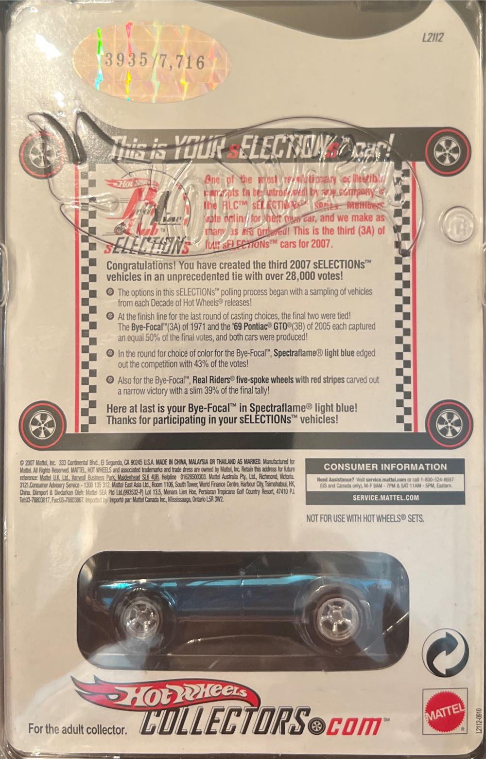 Bye-Focal - 2007 Selections Series toy car collectible - Main Image 3