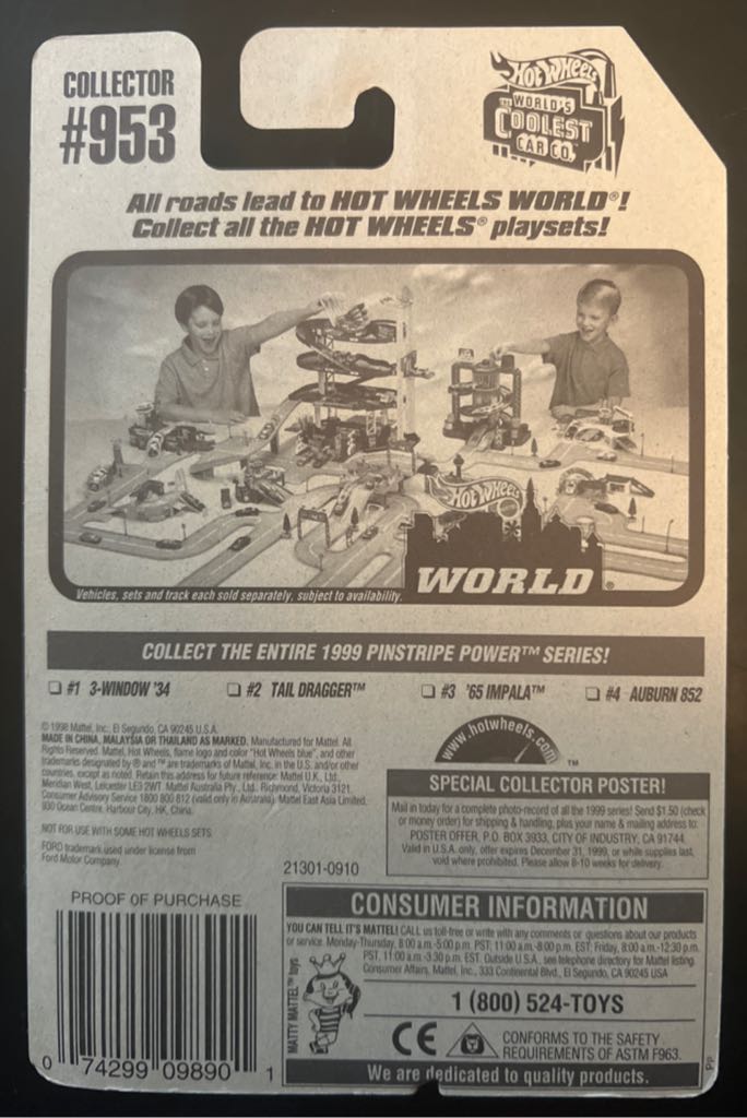 3-window ’34 - Pinstripe Power Series toy car collectible - Main Image 2