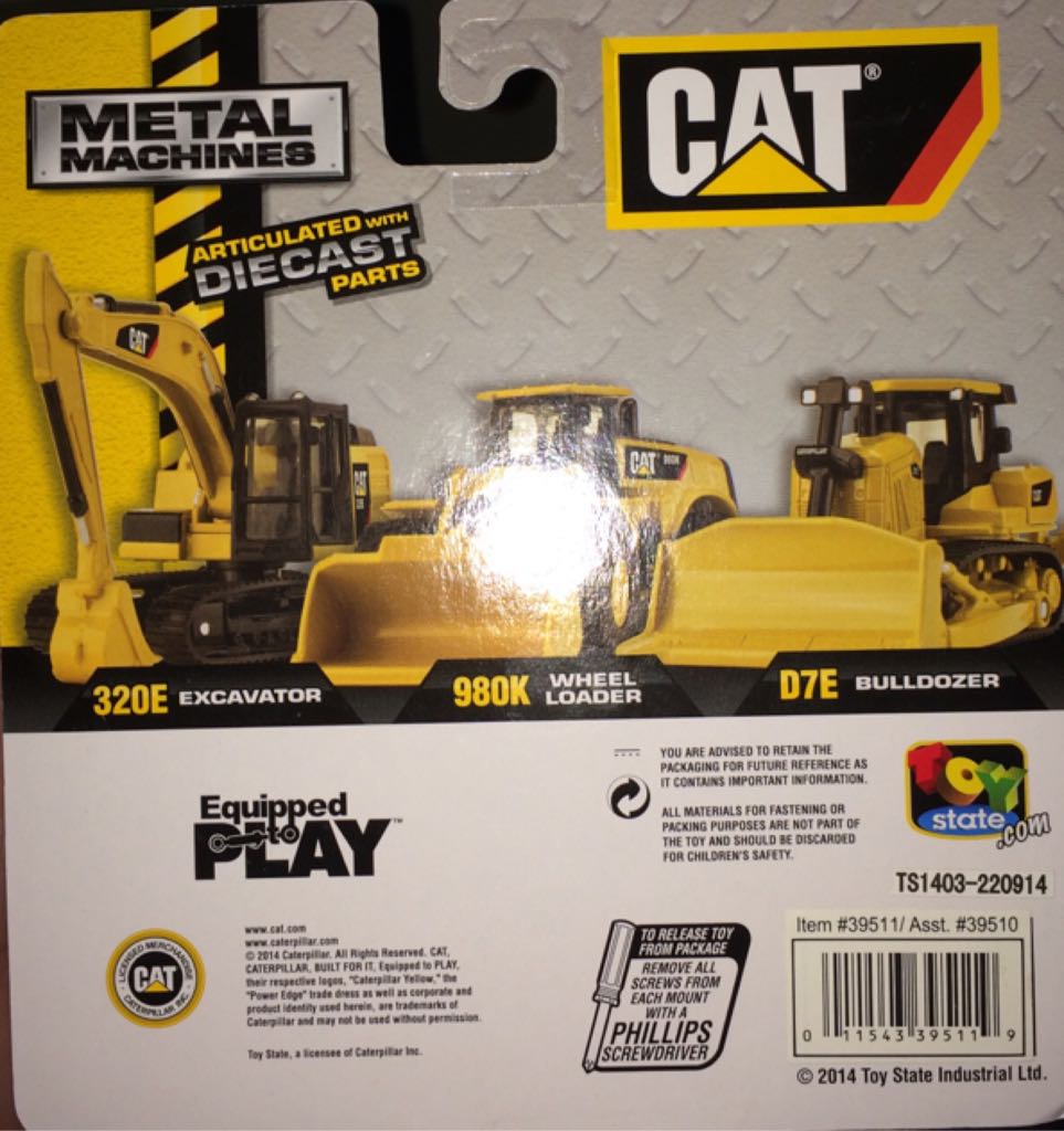CAT Excavator 320E - Earth Movers toy car collectible - Main Image 2