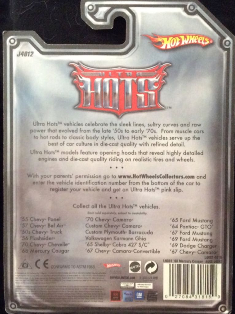 ’68 Mercury Cougar - Ultra Hots toy car collectible - Main Image 2