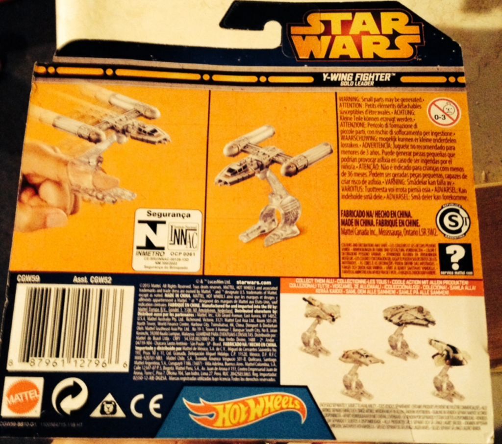 Y-Wing Fighter - Star Wars 40th Anniversary Carships toy car collectible - Main Image 2