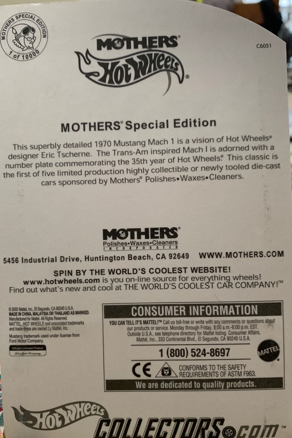 1970 Mustang Mach 1 - Mothers Wax toy car collectible - Main Image 3