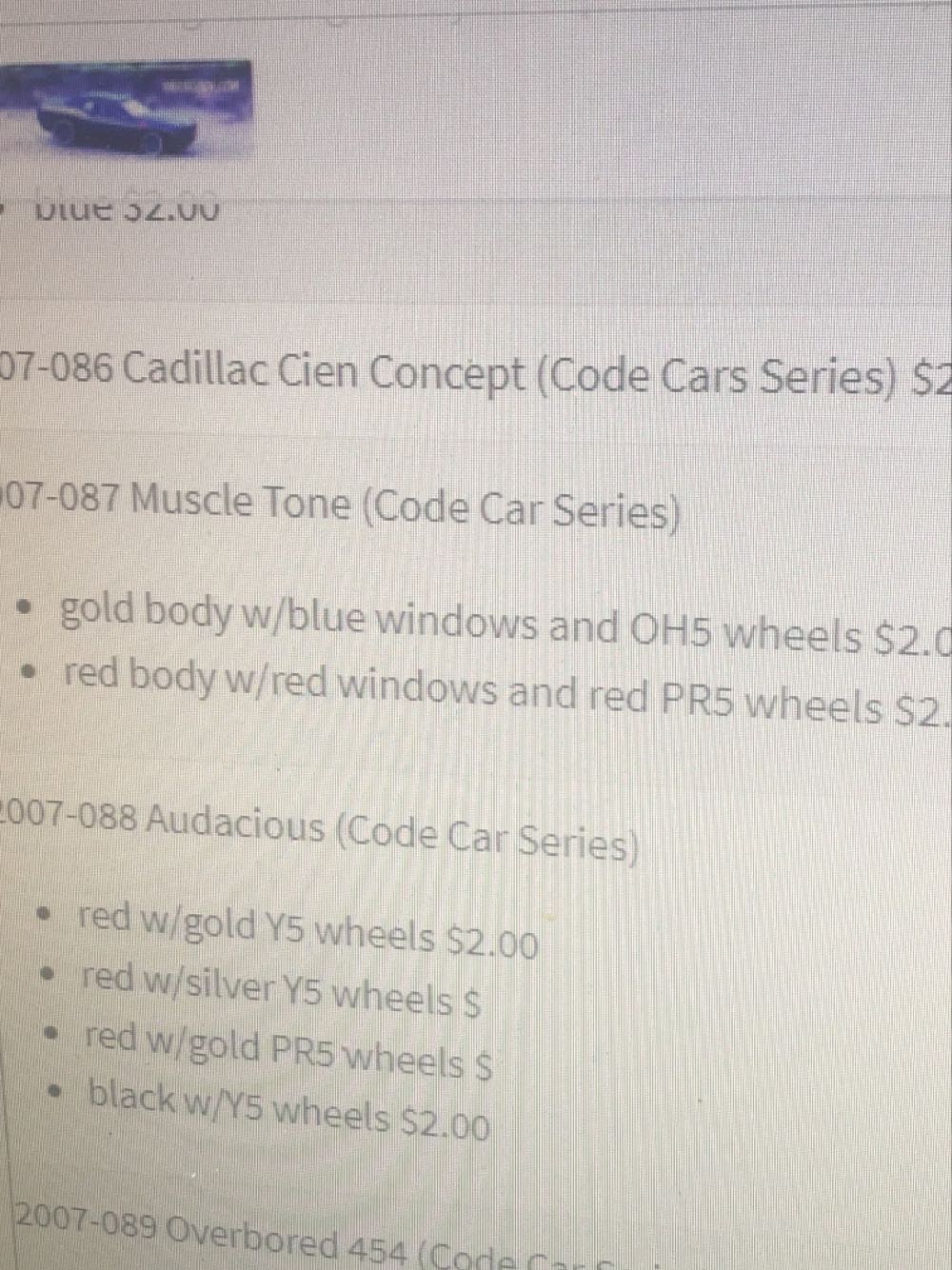 Muscle Tone - Code Car toy car collectible - Main Image 3