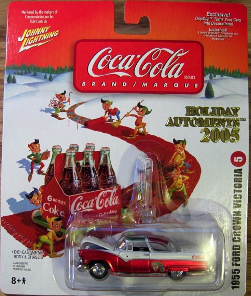 Coca-Cola Holiday Automents (2005): 1955 Ford Crown Victoria - Coca-Cola Holiday Automents toy car collectible - Main Image 1