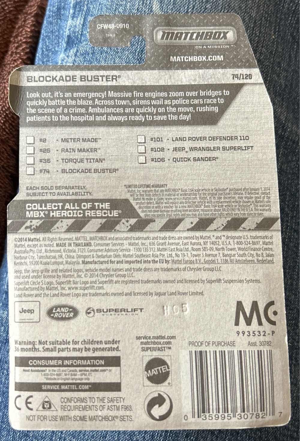 Blockade Buster - MBX Heroic Rescue toy car collectible - Main Image 3