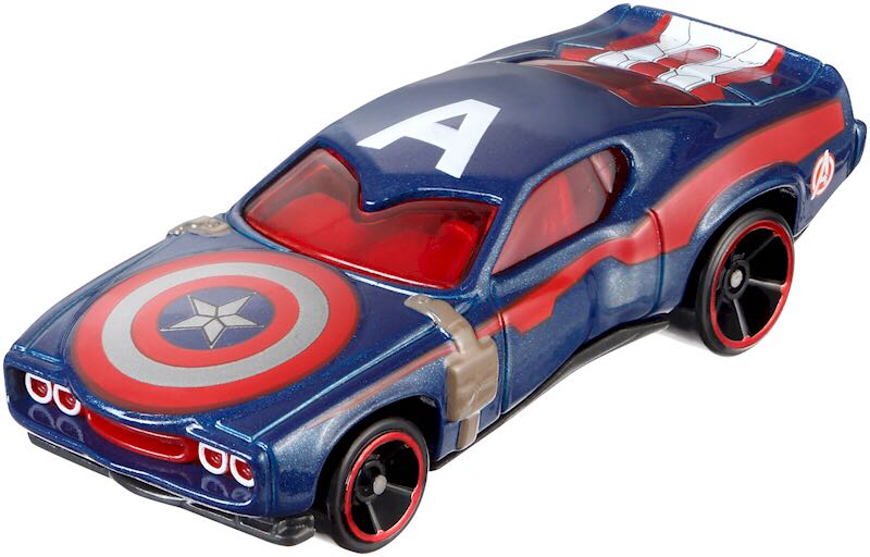 Hot Wheels Marvel Captain America - 2014 Marvel Character Cars toy car collectible - Main Image 2