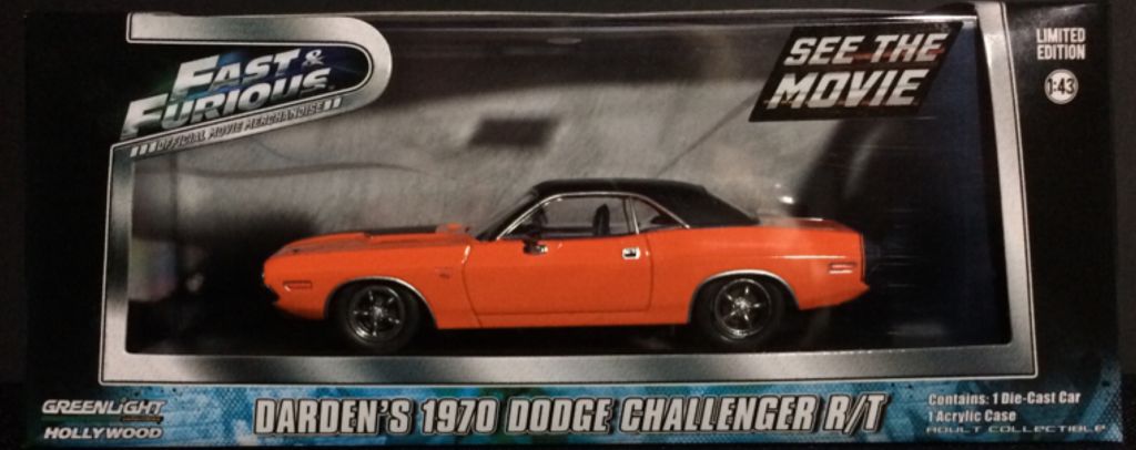 Darden’s 1970 Dodge Challenger R/T - Fast & Furious toy car collectible - Main Image 2