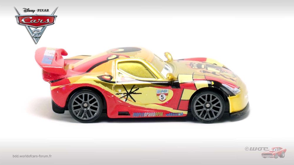 Miguel Camino with Metallic Finish - (2011 - Cars 2) KMART / SILVER RACER SERIES (10) toy car collectible - Main Image 3