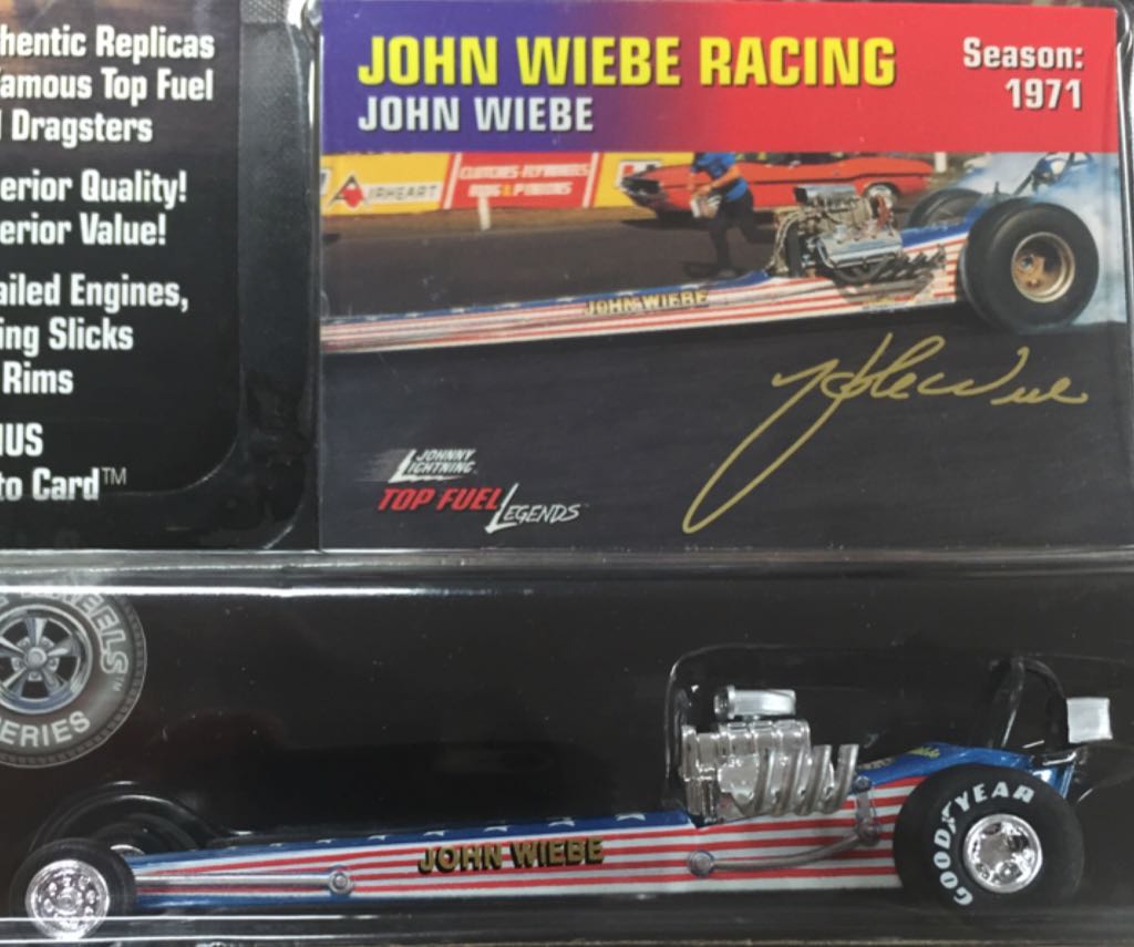 JL TFL John Wiebe “John Wiebe Racing” - Top Fuel Legends toy car collectible - Main Image 2