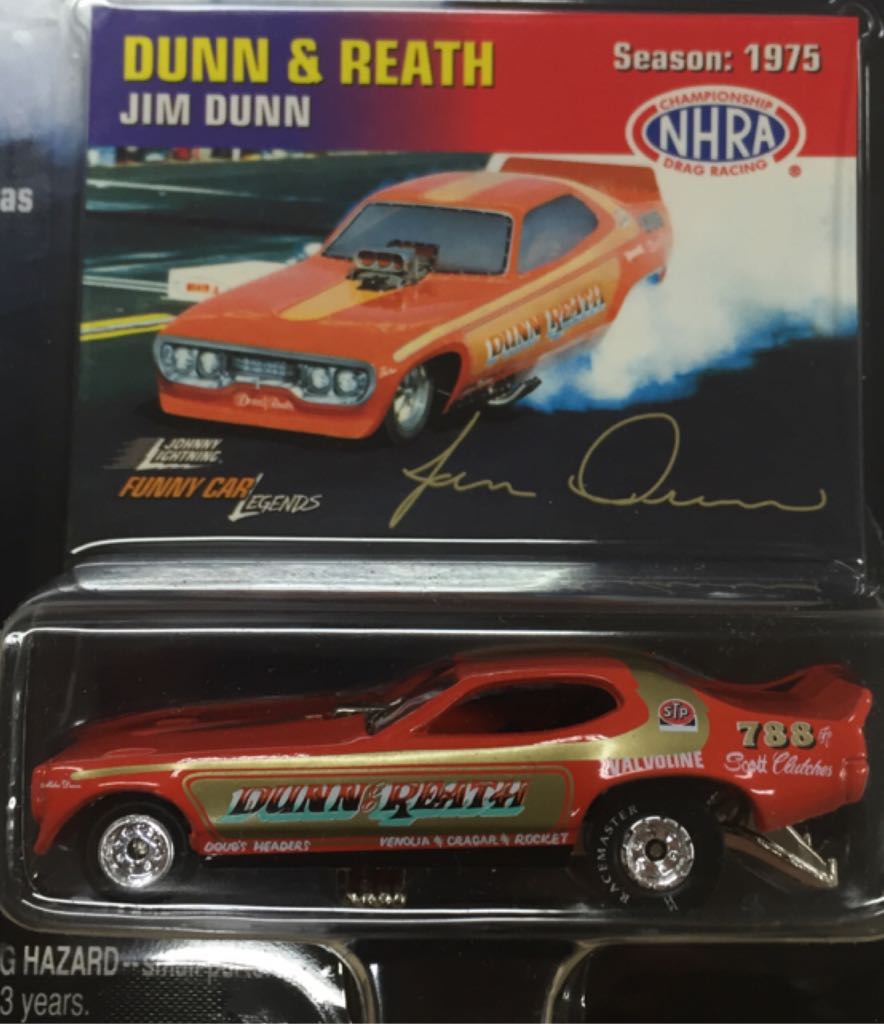JL FCL Jim Dunn “Dunn & Wreath” - Funny Car Legends toy car collectible - Main Image 2