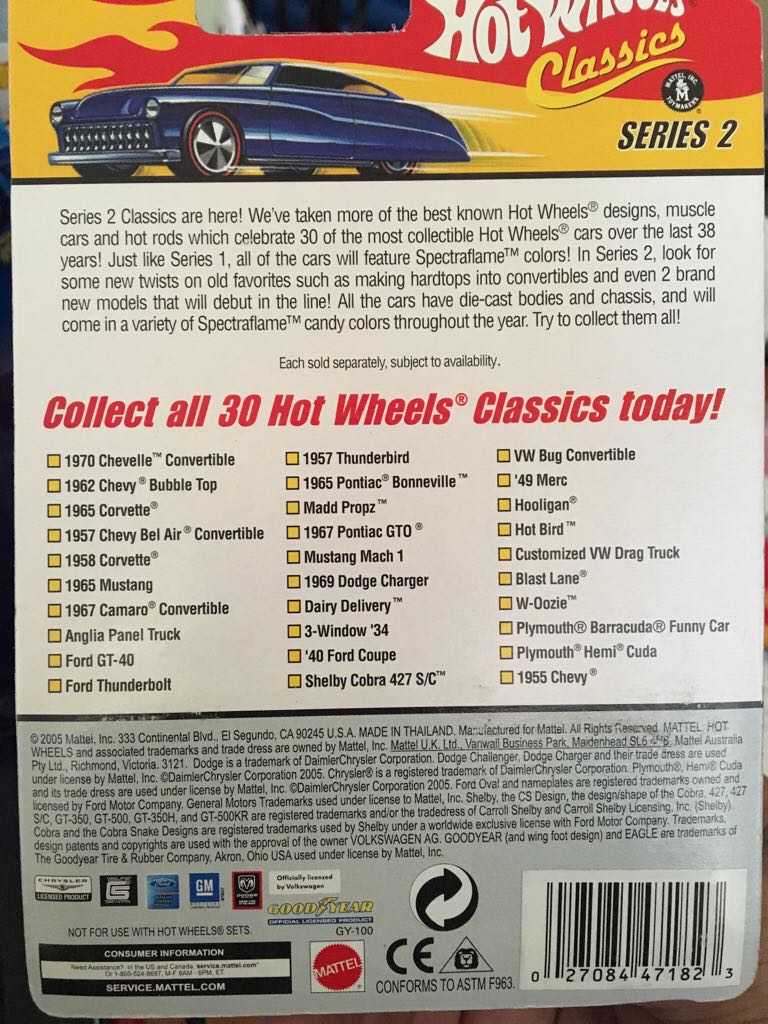1967 Camaro Convertible - 2006 Hot Wheels Classic Series 2 toy car collectible - Main Image 2
