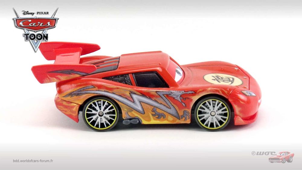 Dragon Lightning McQueen With Oil Stains - CARS TOON (Tokyo Mater) toy car collectible - Main Image 3