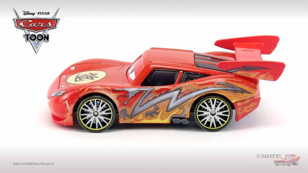 Dragon Lightning McQueen With Oil Stains - CARS TOON (Tokyo Mater) toy car collectible - Main Image 4