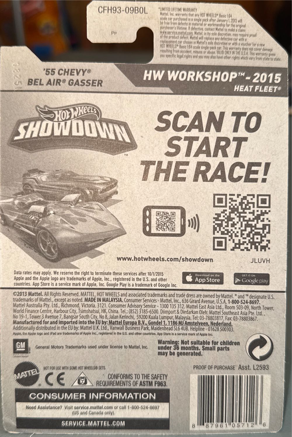 ‘55 Chevy Bel Air Gasser - Heat Fleet toy car collectible - Main Image 3