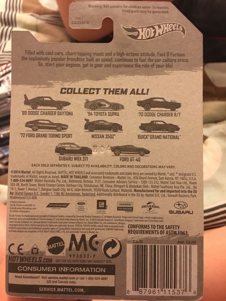 ’72 Ford Grand Torino Sport - Fast & Furious toy car collectible - Main Image 2