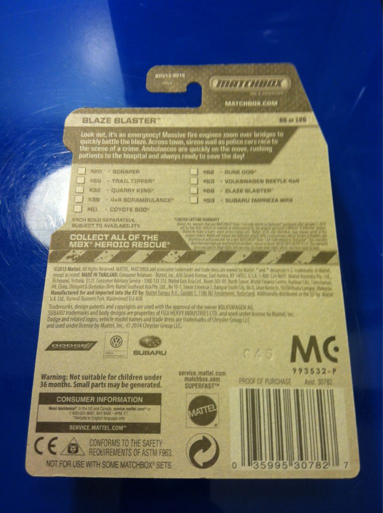 Blaze Blaster (Loose) - MBX Heroic Rescue toy car collectible - Main Image 2