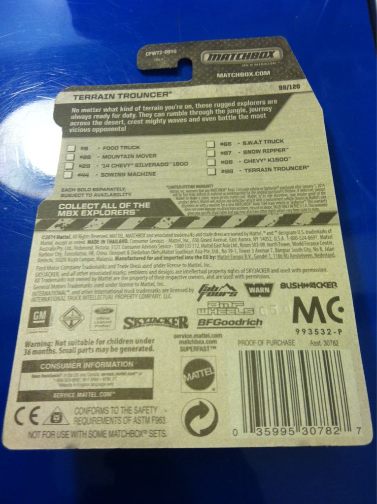 Terrain Trouncer - MBX Explorers toy car collectible - Main Image 2