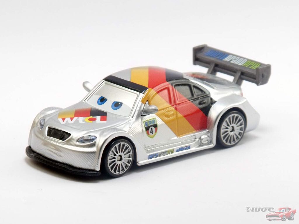 Max Schnell with Metallic Finish - (2011 - Cars 2) KMART / SILVER RACER SERIES (10) toy car collectible - Main Image 2