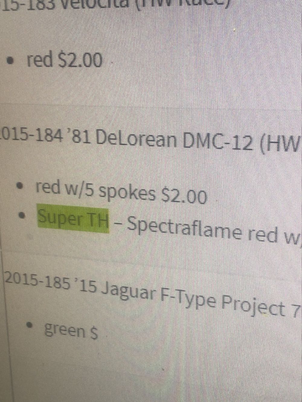 DMC Delorean - 2015 HW Race toy car collectible - Main Image 3