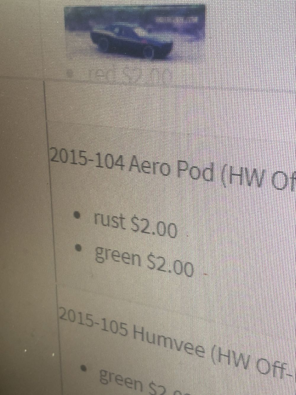 Aero Pod - ’15 HW Off-Road toy car collectible - Main Image 3